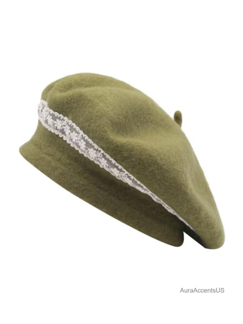 Wool French Beret Hat Women Girls Solid Color Artist Cap